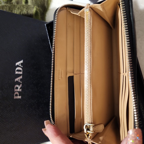 Prada Saffiano Fiocco Quilted leather Wallet with FULL INCLUSION - Picture 7 of 9